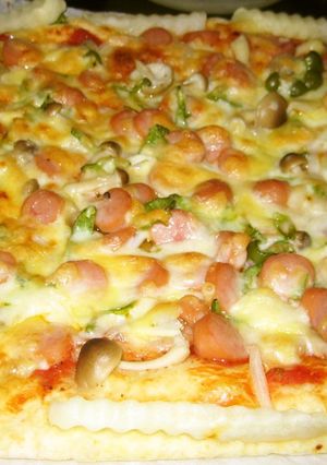 A picture of Easy Pizza with Pancake Mix & Tofu.