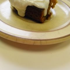 A picture of Pumpkin Brownies with Cream Cheese Frosting.