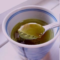 Melt-in-your-mouth Matcha Soy Pudding A picture of Melt-in-your-mouth Matcha Soy Pudding.