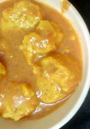A picture of Besan gatta veg.