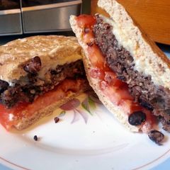 A picture of skye's blackbean meatless 