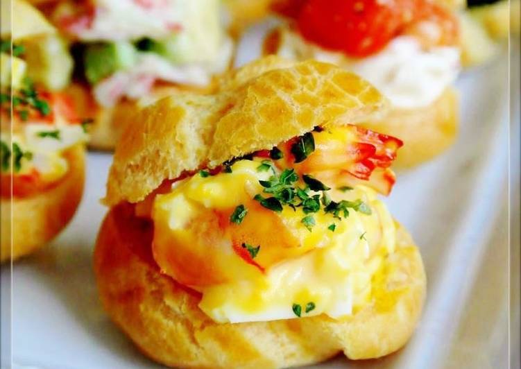 Steps to Make Homemade Cute Party Hors d&#39;Oeuvres With Petit Choux Pastry Puffs