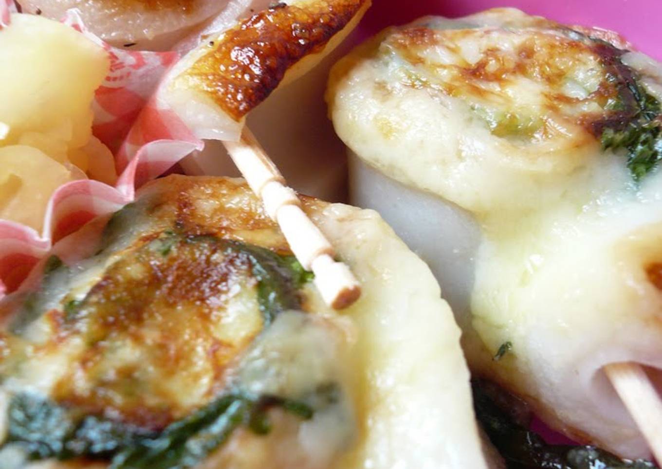 Grilled Ham and Chikuwa with Mayonnaise