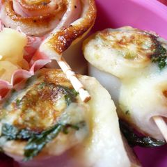 Grilled Ham and Chikuwa with Mayonnaise A picture of Grilled Ham and Chikuwa with Mayonnaise.