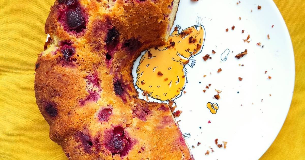 Кекс с вишней и орехами - пошаговый рецепт с фото