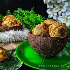 A picture of Green Gram Fritters/ Sukhiyan.