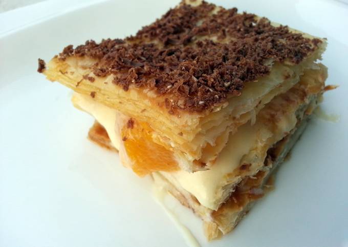 Peach And Chocolate Millefeuille