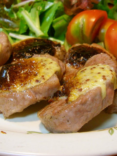 A picture of Mustard and Mayonnaise Pan-fried and Grilled Pork Filet.