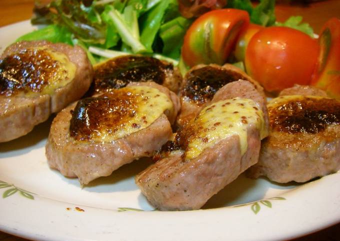 Steps to Prepare Favorite Mustard and Mayonnaise Pan-fried and Grilled Pork Filet