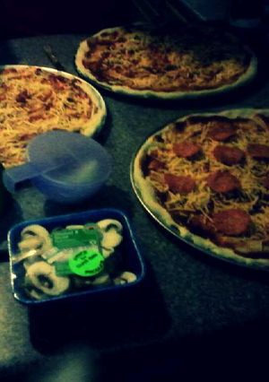 A picture of Homemade pizza dough.