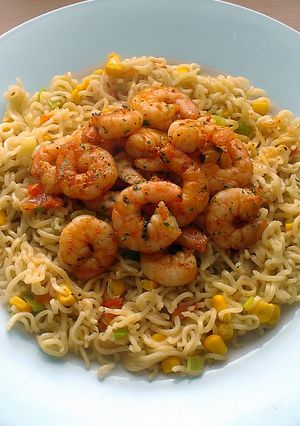 A picture of Vickys Hot & Smoky Prawns, GF DF EF SF NF.