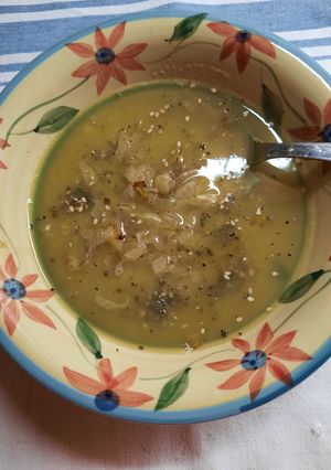 Una foto de Sopa de arvejas al curry