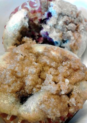 A picture of Blackberry Crumb Muffins ( the berry not the phone).