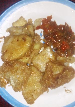 A picture of Yam and egg.