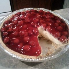 A picture of Cherry Cheese Pie.