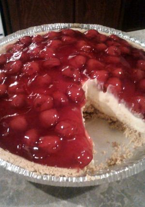 A picture of Cherry Cheese Pie.