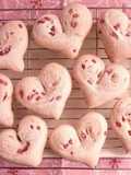 Sakura-Coloured, Heart-Shaped White Bread