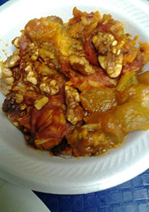 A picture of Eggplant pumpkin casserole.