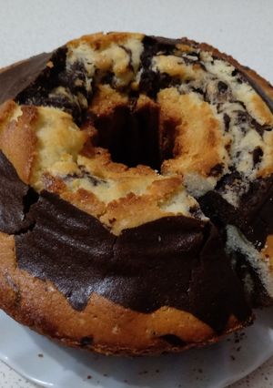 Una foto de Budín marmolado y jengibre