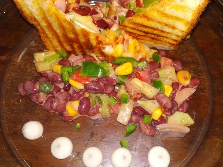 Easy Way Make Recipe Protein salad with creamy sandwich that is Can Pamper Your Tongue, Appealing}