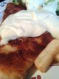 Turkey Escalopes and Cheddar Sauce