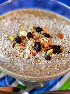A picture of Vegan Chia Kheer (Indian Pudding Dessert).