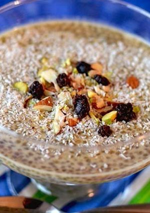 A picture of Vegan Chia Kheer (Indian Pudding Dessert).