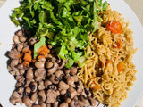 Noodles with beans