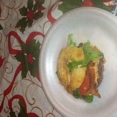 A picture of doughnut burger.