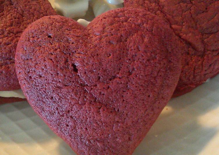 Simple Way to Make Super Quick Homemade Chocolate Chip Red Velvet Whoopie Pies