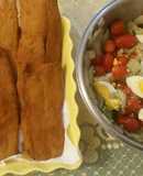 Pencas de acelga, ensalada colorida