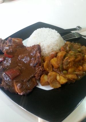 A picture of Naughty steak (beef steak in diet pepsi).