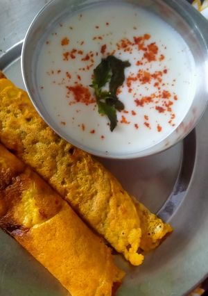 समा चावल और आलू चीला (Sama chawal aur aloo cheela recipe in Hindi) रेसिपी मुख्य फोटो