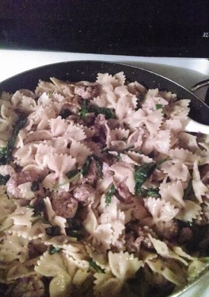 A picture of Spinach and Sausage Pasta.