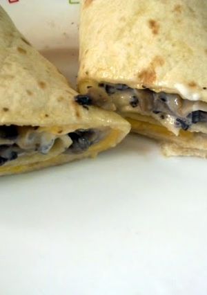 A picture of Mushroom & cheese tortilla.