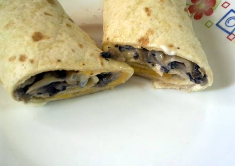 Mushroom & cheese tortilla