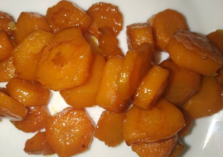 Honey glazed orange carrot