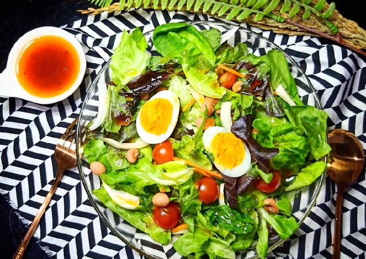 Vegetable Salad with Chili Honey Lemon Dressing (Tanpa Mayo)