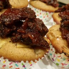 A picture of Maple Bourbon Bacon Apple Muffins.