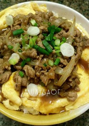 รูปของ ข้าวหน้าเนื้อ(หมู)+ไข่ข้น