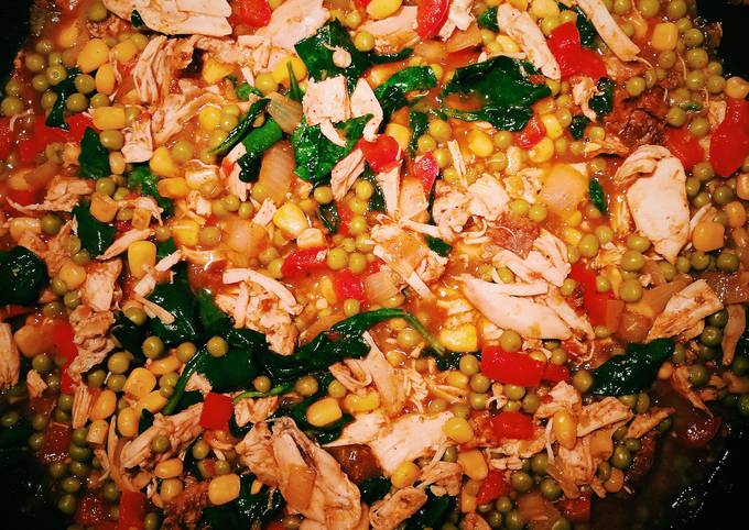 How to Make Favorite Chicken, Spinach & Salsa Medley