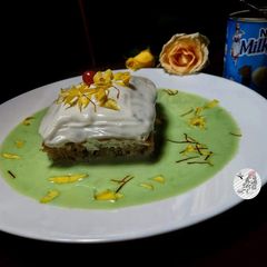 A picture of Bottle Gourd Rasmalai Tres Leches.