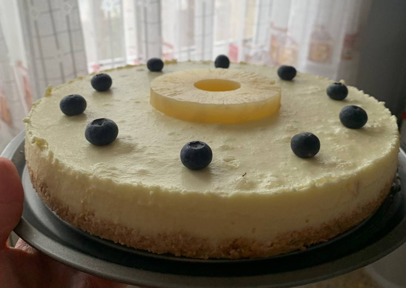 Tarta mousse de piña