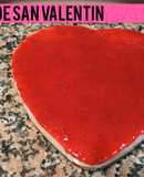 Tarta de queso sin horno con forma de corazón para San Valentín