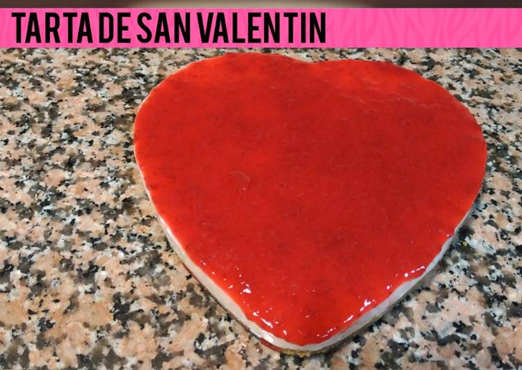 Tarta de queso sin horno -  Especial San Valentín