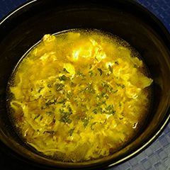 A picture of Bonito and egg breakfast.