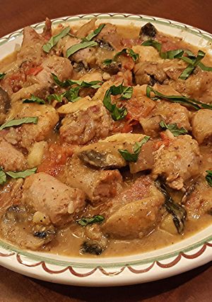 A picture of Rustic Italian Family Style Chicken Sausage & Potatoes.