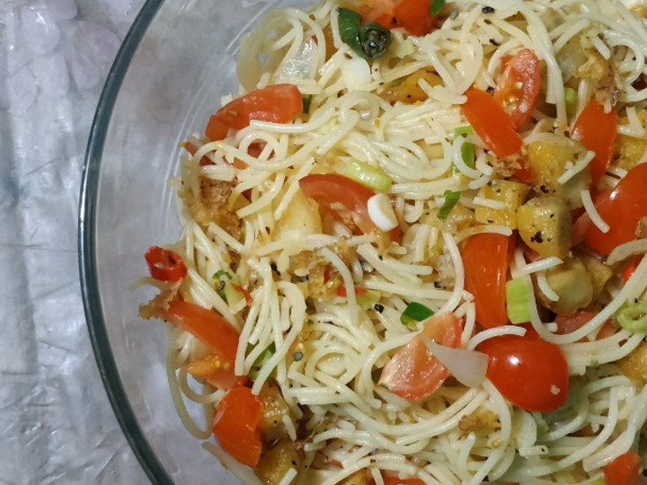 Resep Spaghetti Aglio Olio Nugget😜 Anti Gagal