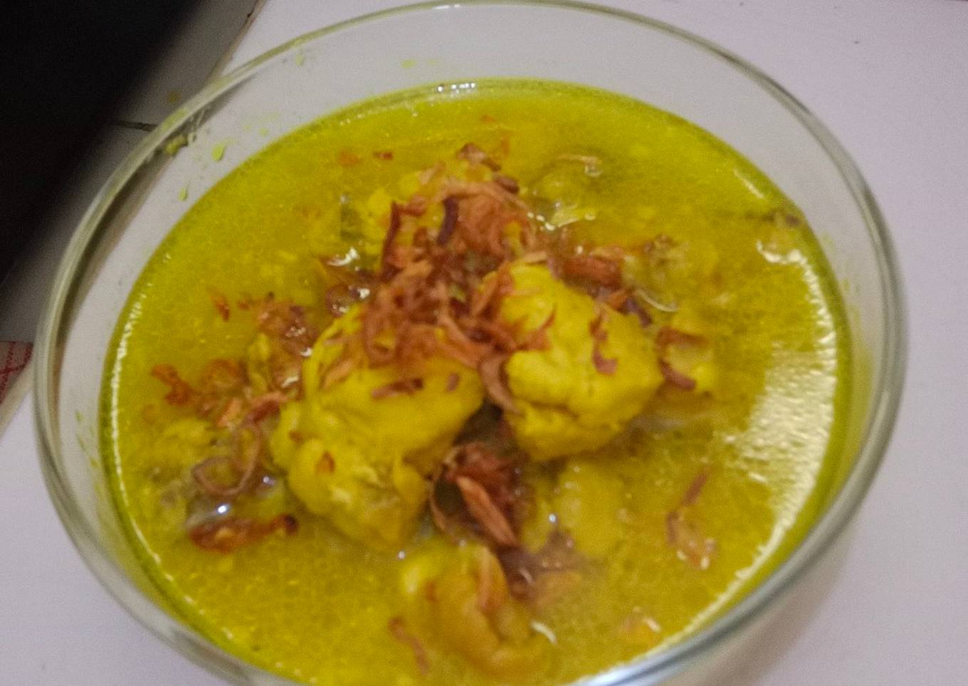 Ayam kuah kuning tanpa santan