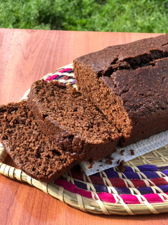 Una foto de Budín de algarroba y chocolate